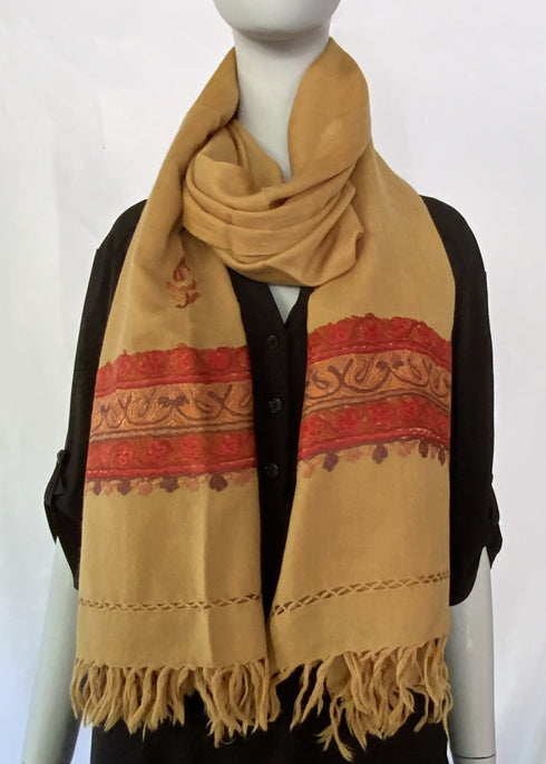 Hand Embroidered Aari Three Channel Border with Small Motif